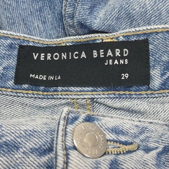 Veronica Beard Carly Kick-Flare Jean High Rise in Pebble Stone Wash Size 29